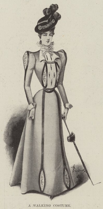 步行服装（石版画） 作者 英语学校