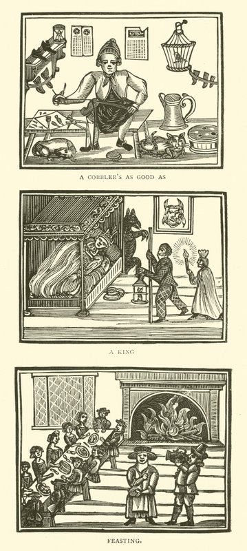 A cobblers as good as a king feasting (woodcut) 作者 英语学校