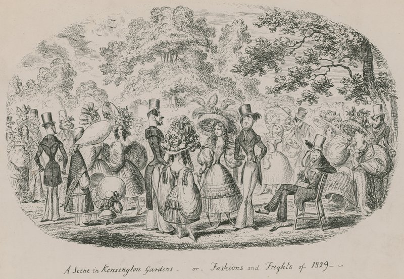 肯辛顿花园或1829年的时尚和恐怖场景 作者 英语学校