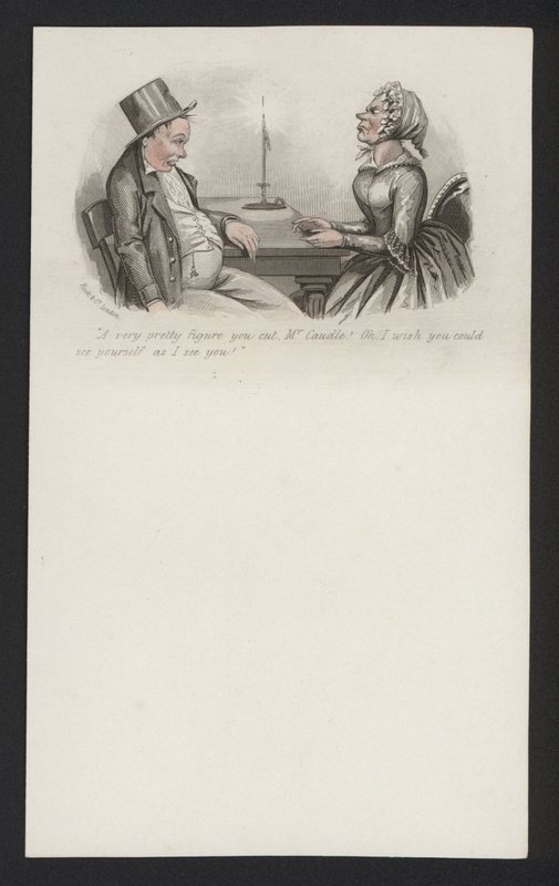 "A very pretty picture you cut, Mr Caudle. Oh I wish you could see yourself as I see you" (coloured engraving) 作者 英语学校