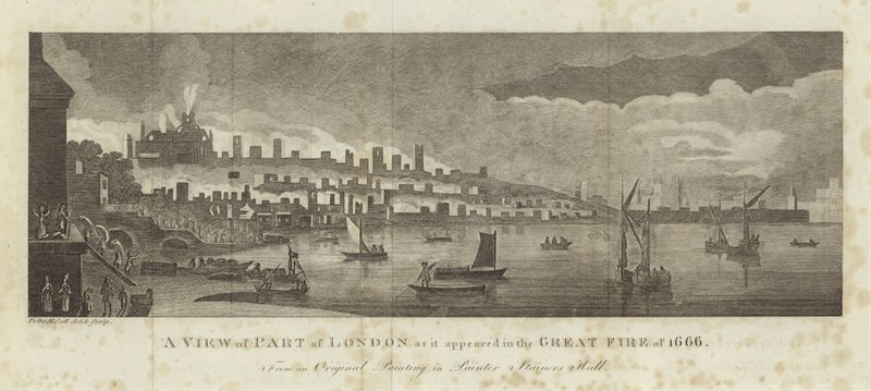 伦敦的一部分，因为它出现在1666年的大火中 作者 英语学校