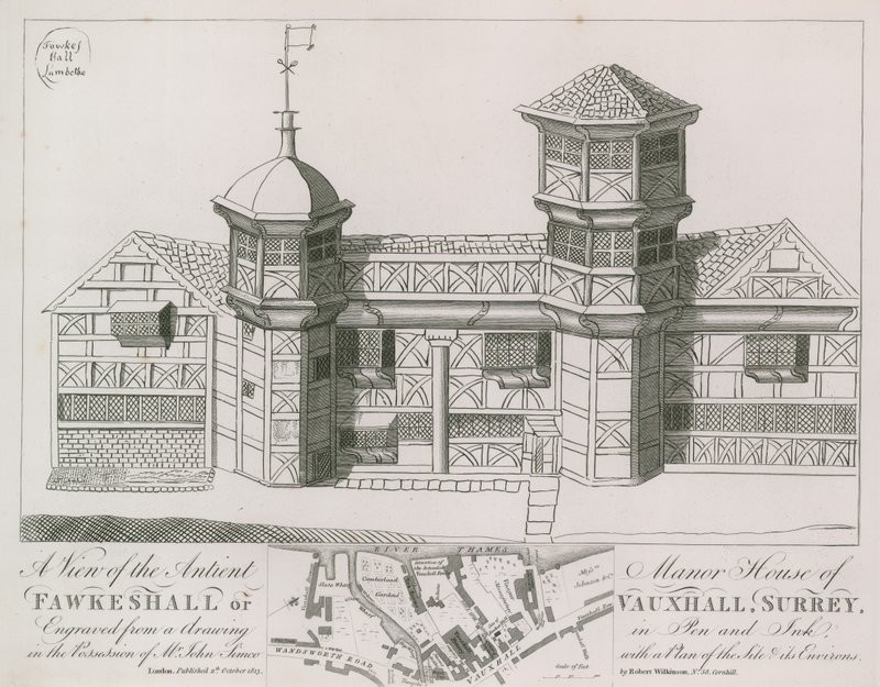 享有Fawkeshall或Vauxhall的Antient Manor House景观 作者 英语学校