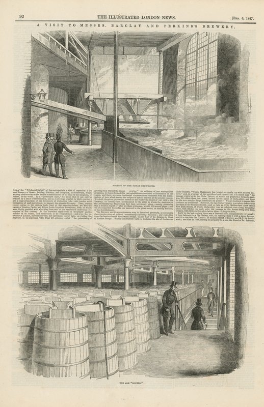 参观Messrs Barclay和Perkinss Brewery 作者 英语学校