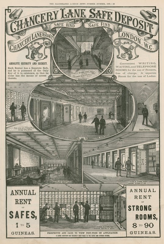 广告为Chancery Lane保险金，61＆62 Chancery Lane，London 作者 英语学校