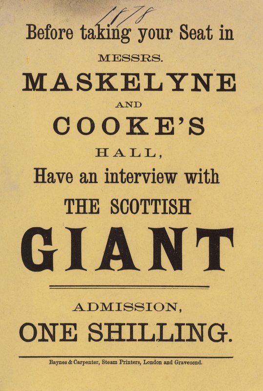 Messrs Maskelyne和Cookes Hall的广告 作者 英语学校