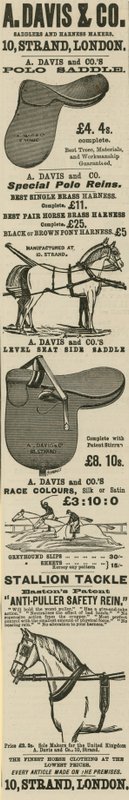 A Davis＆Co马鞍和马具制造商的广告 作者 英语学校