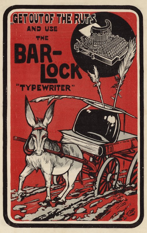 Bar-Lock打字机的广告 作者 英语学校