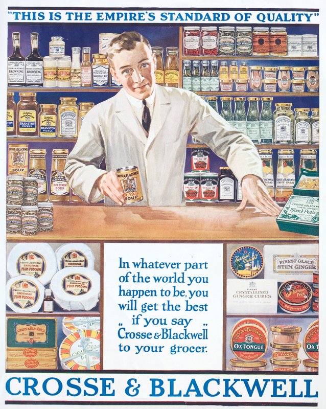 Advertisement for Crosse and Blackwell foods, c1920 (colour litho) 作者 英语学校