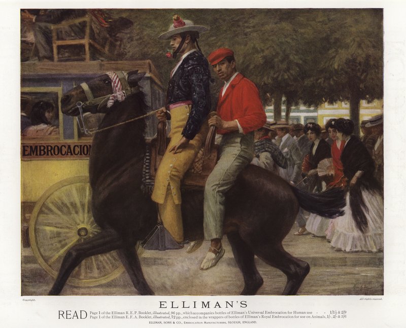 Ellimans Universal Embrocation的广告 作者 英语学校