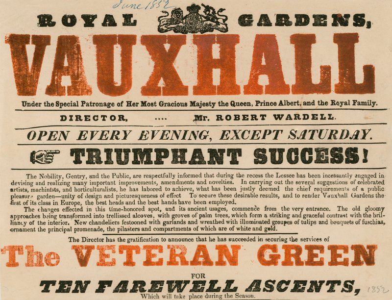 沃克斯豪尔Royal Garden的广告;伦敦沃克斯豪尔花园 作者 英语学校