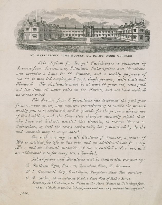 St Marylebone Alms Houses的广告 作者 英语学校
