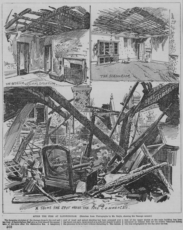 Aftermath of the fire at Sandringham, Norfolk 作者 英语学校