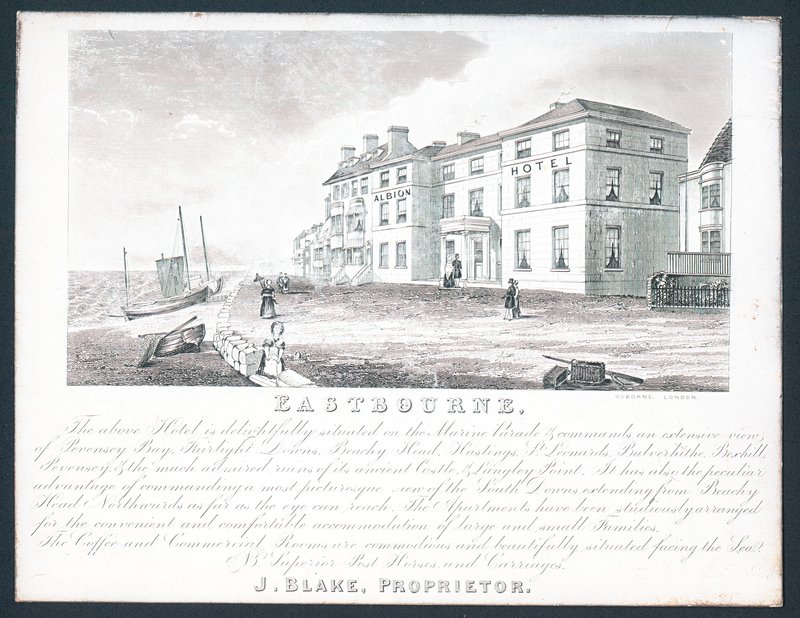 Albion Hotel，业主的交易卡，J Blake 作者 英语学校