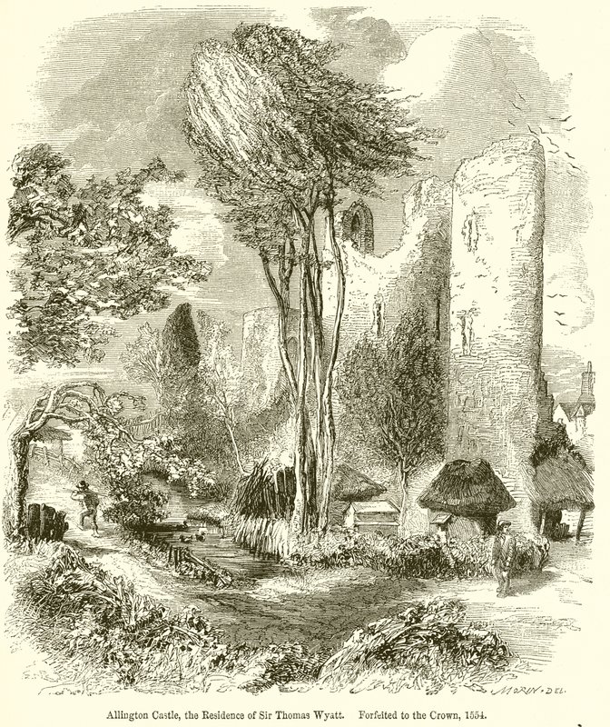 Allington Castle，Thomas Wyatt爵士的住所。 1554年没收皇冠 作者 英语学校