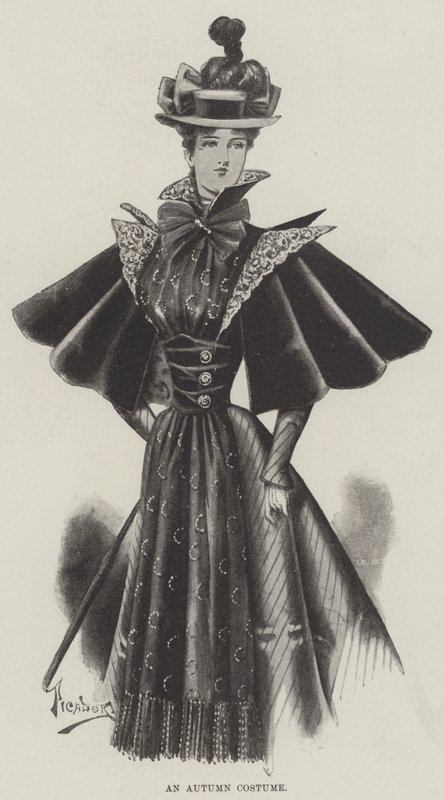 秋装（版画） 作者 英语学校