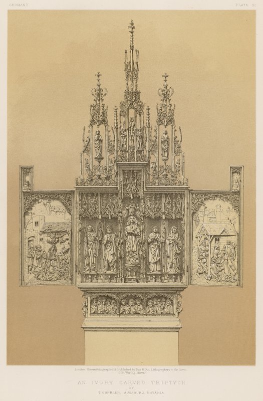 T Gremser，奥格斯堡，巴伐利亚的象牙雕刻三联画 作者 英语学校