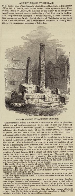 Ancient Cross at Sandbach (engraving) 作者 英语学校