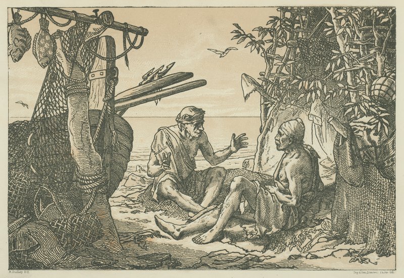 古希腊渔夫（石版画） 作者 英语学校