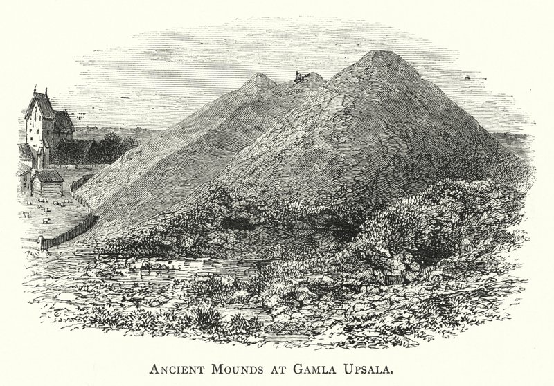 Ancient Mounds at Gamla Upsala (engraving) 作者 英语学校