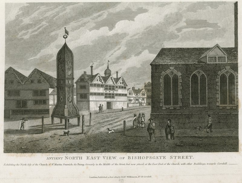 Bishopsgate街古老东北视图 作者 英语学校
