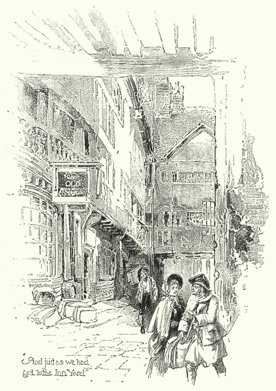 "就在我们到达客栈院子的时候"（Litho）。 作者 英语学校