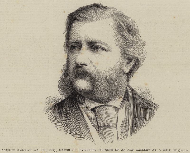 Andrew Barclay Walker，Esquire，利物浦市长，耗资 20000 英镑的艺术画廊创始人（雕刻） 作者 英语学校