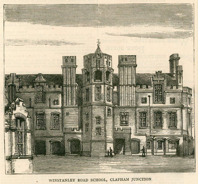 伦敦学校董事会的建筑：Winstanley Road School，Clapham Junction，London 作者 英语学校