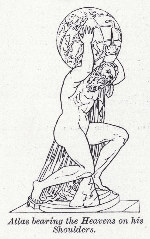 肩负天国的阿特拉斯（石版画） 作者 英语学校