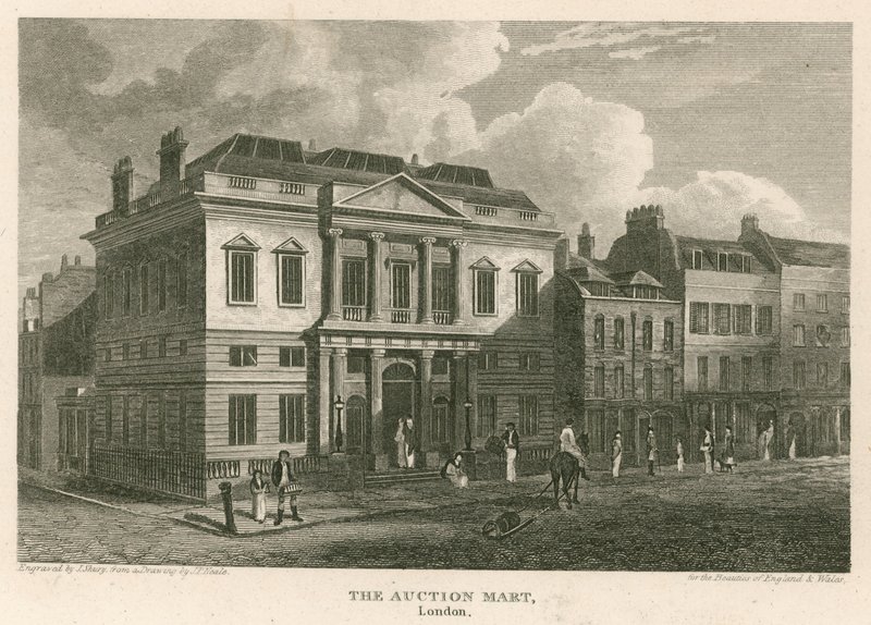 拍卖市场，St Bartholomews Lane，伦敦 作者 英语学校