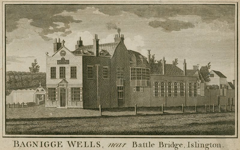 Bagnigge Wells，靠近战斗桥，伊斯灵顿，伦敦 作者 英语学校