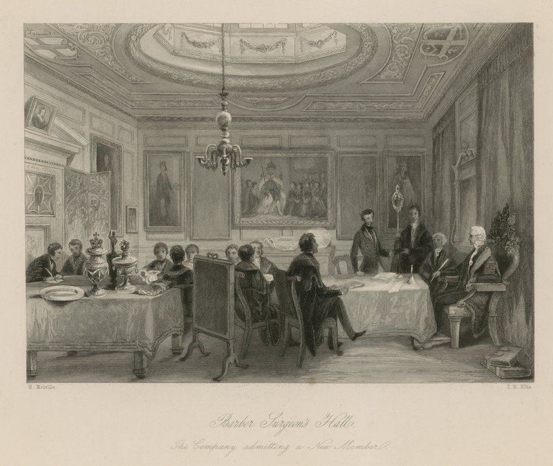 Barber Surgeons Hall，公司承认新成员 作者 英语学校