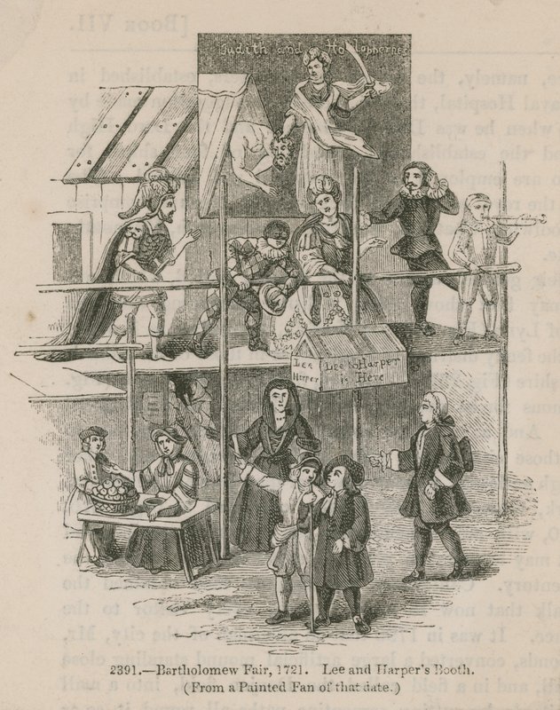 巴塞洛缪博览会，1721年; Lee和Harpers Booth 作者 英语学校