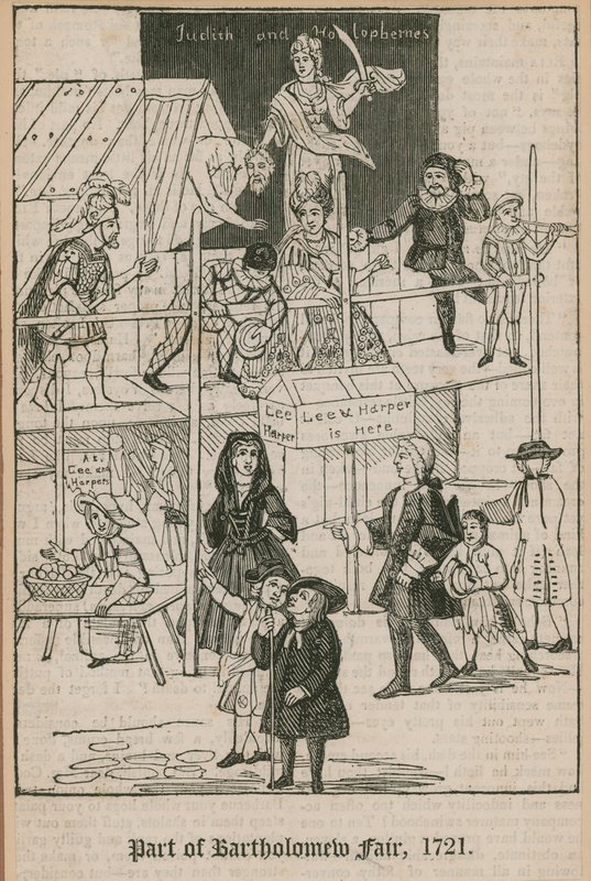 巴塞洛缪博览会，1721年; Lee和Harpers Booth 作者 英语学校