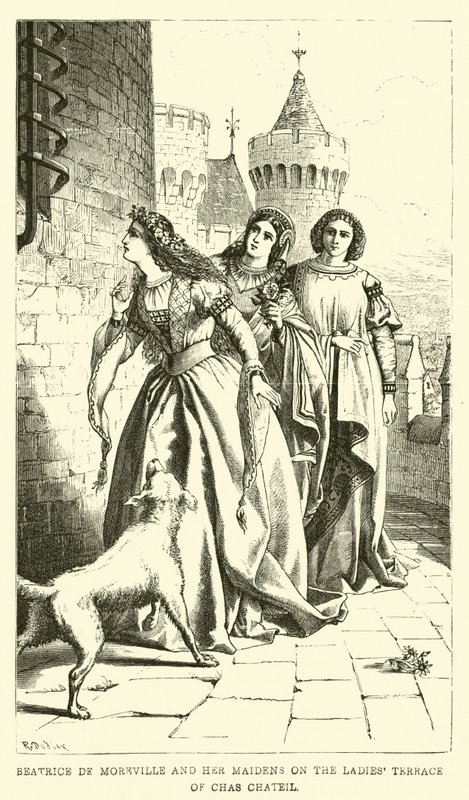 Beatrice de Moreville和她的少女在Chas Chateil的Ladies Terrace 作者 英语学校