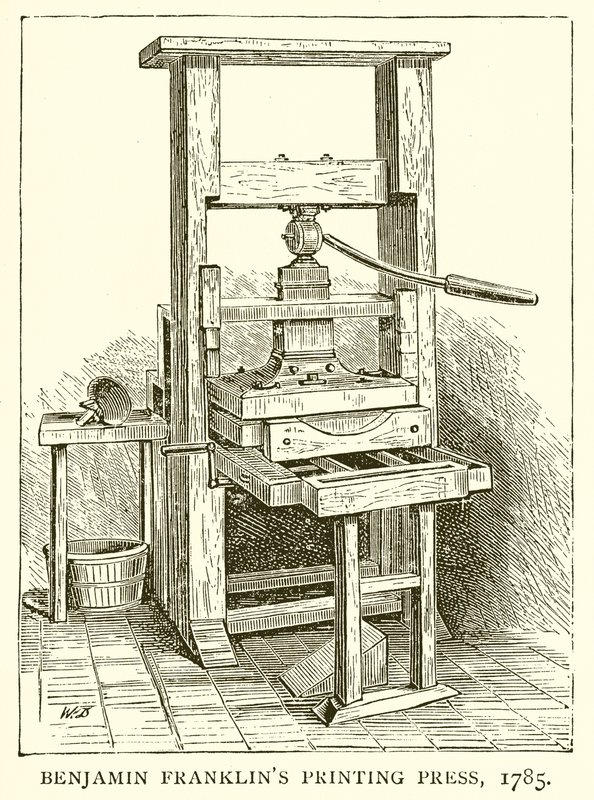 本杰明弗兰克林斯印刷出版社，1785年 作者 英语学校