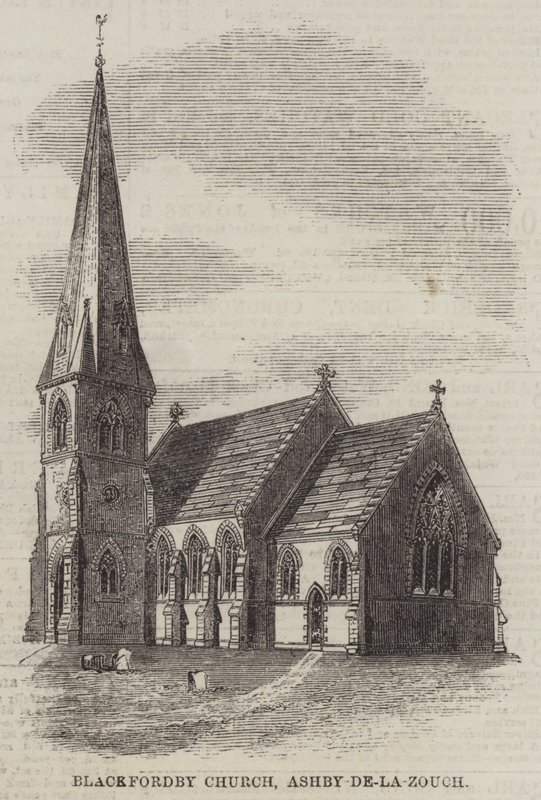 布莱克福德比教堂，Ashby-de-la-Zouch（雕刻） 作者 英语学校
