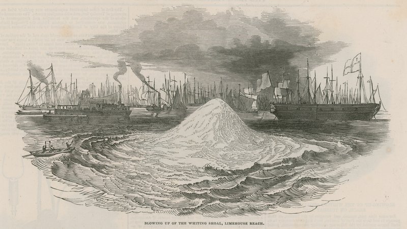 在Limehouse Reach炸毁白垩浅滩 作者 英语学校