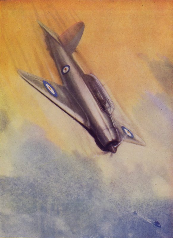 英国舰队航空兵的布莱克本-斯库阿俯冲轰炸机（彩色平印）。 作者 英语学校