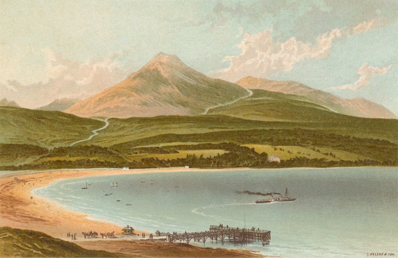 布罗迪克湾和Goatfell 作者 英语学校