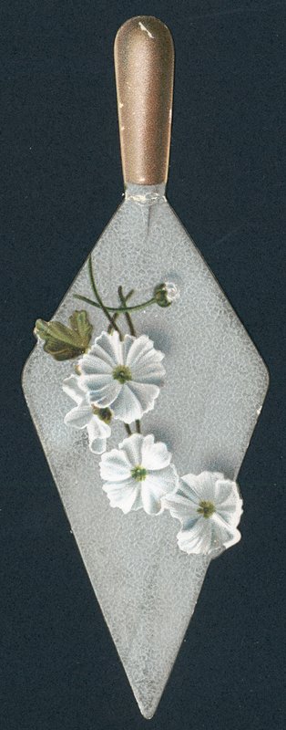 建设者修平刀和鲜花，圣诞贺卡 作者 英语学校