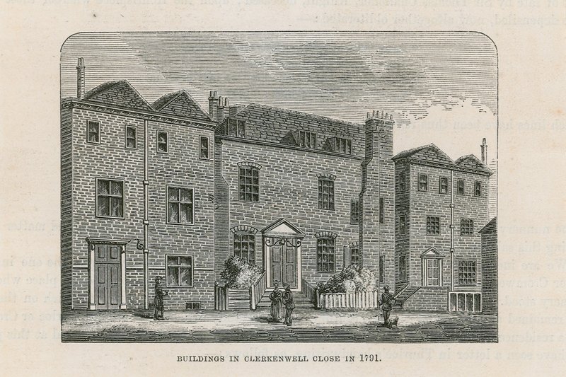 Clerkenwell的建筑物于1791年关闭 作者 英语学校