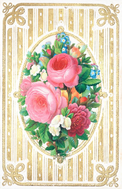 束五颜六色的花，卡片 作者 英语学校