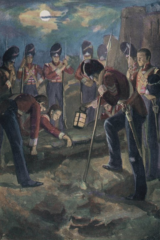 1809年，在Corunna，Apain，半岛战争之战后，约翰摩尔将军的葬礼 作者 英语学校