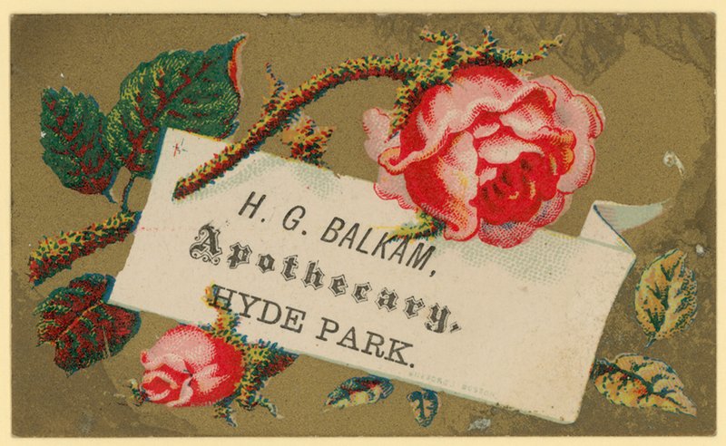 HG Balkam，Apothecary，Hyde Park（chromo）的名片 作者 英语学校
