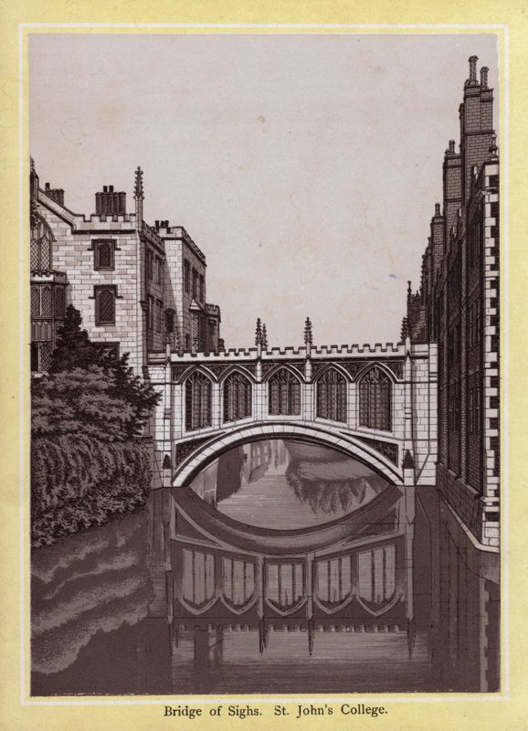 剑桥：叹息桥，圣约翰学院（石版画） 作者 英语学校