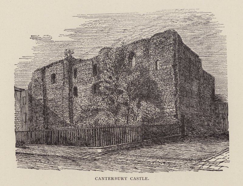 Canterbury: Canterbury Castle (litho) 作者 英语学校