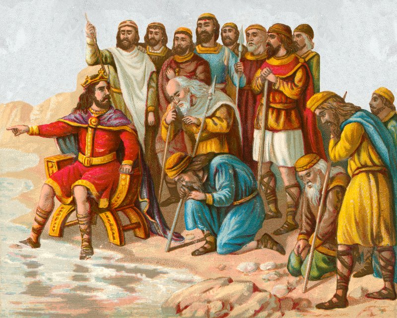 Canute the Great，责备他的朝臣 作者 英语学校