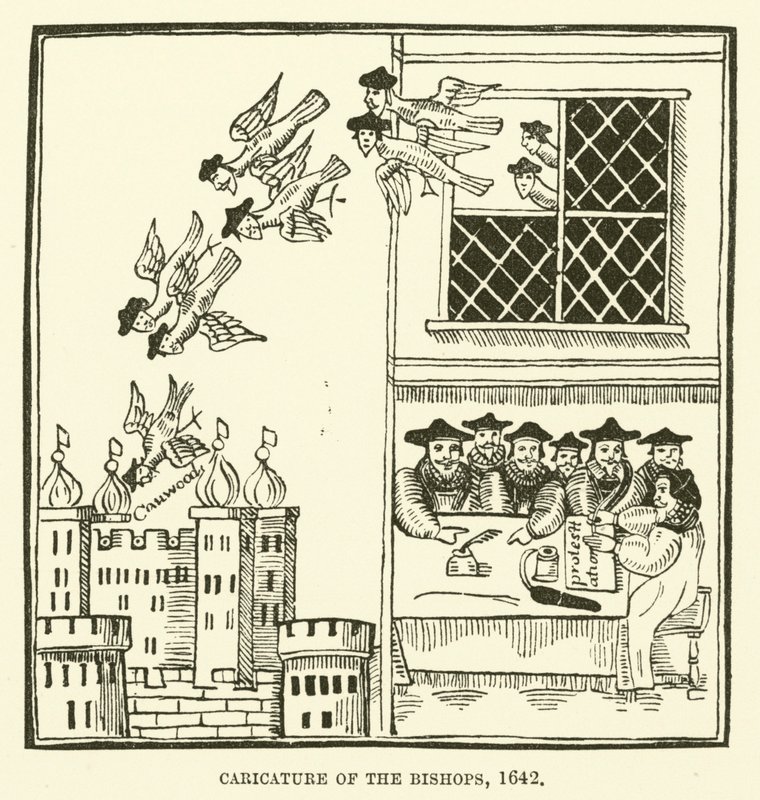 主教的漫画，1642年 作者 英语学校