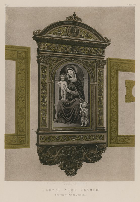 Sienna，Giusti教授雕刻的木框架 作者 英语学校
