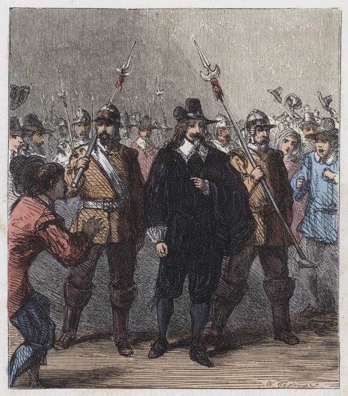 Charles I, taken to Prison (coloured engraving) 作者 英语学校